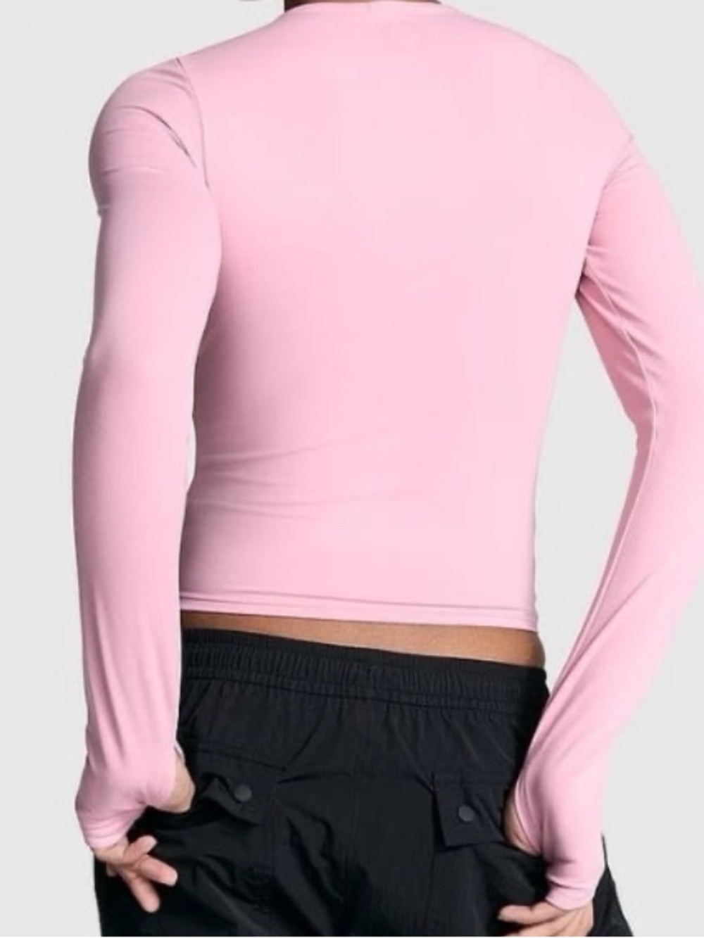 Ruched Relay Long Sleeve Top - Pink - Picture 2 of 8